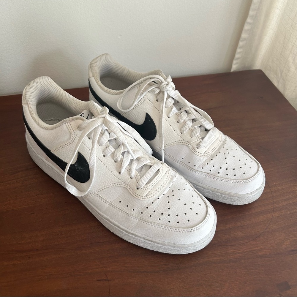 Nike Black and White Leather Sneakers